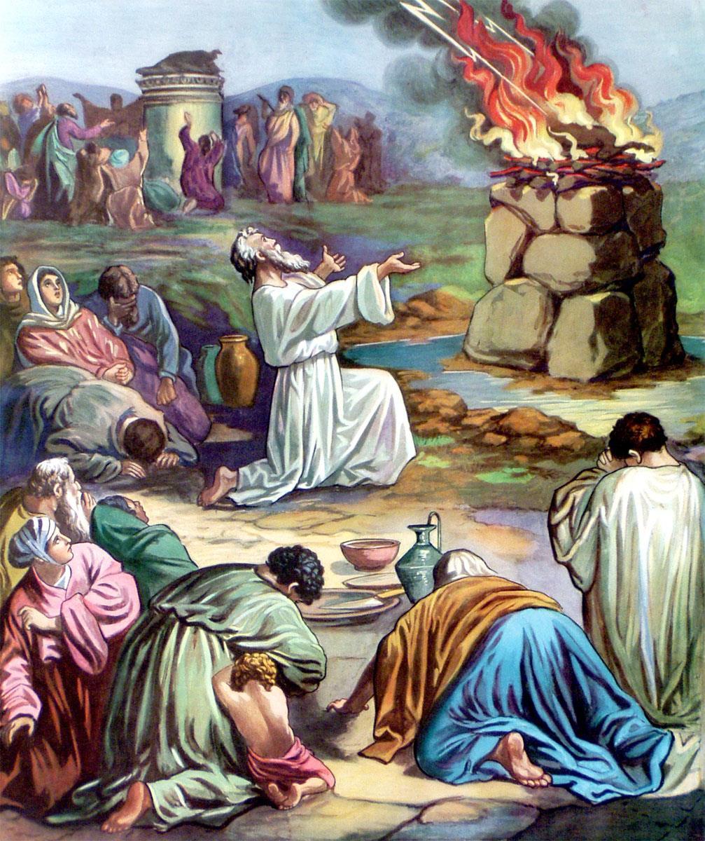 of Zarephath s son Fire from heaven on the altar Ran down from Mt.