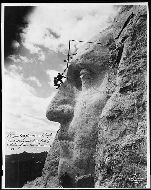 5. The Face on Mount Rushmore This is the side view of George Washington s face on Mount Rushmore.
