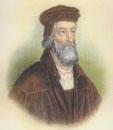 John Wycliffe The first hand-written English language Bible manuscripts were produced in the 1380's AD Oposed to the teaching of the organized Church, which he believed to be contrary to the Bible.