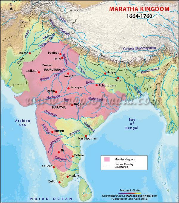 Maratha Empire after death of