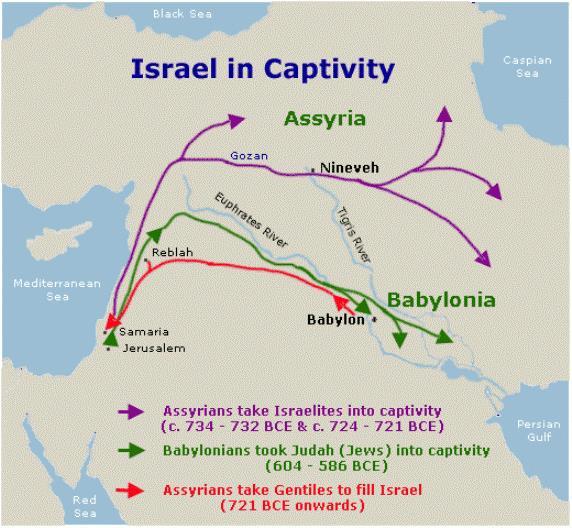 (922 BCE) 722 BCE, Israel conquered by Assyrians 586 BCE, Judah