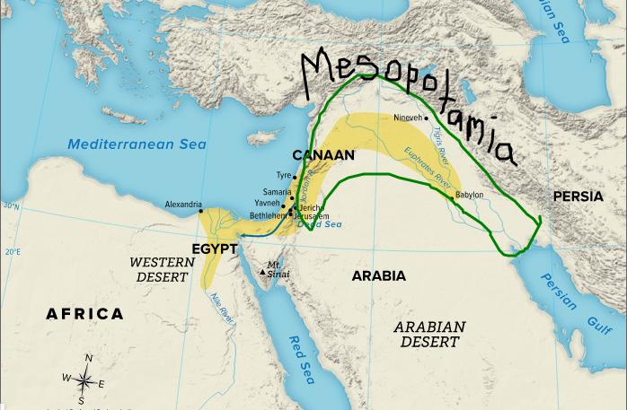 ABRAHAM AND MOSES LEAD THEIR PEOPLE ABRAHAM WAS TOLD BY GOD TO MOVE TO MESOPOTAMIA TO LEAD HIS DESCENDANTS INTO A MIGHTY