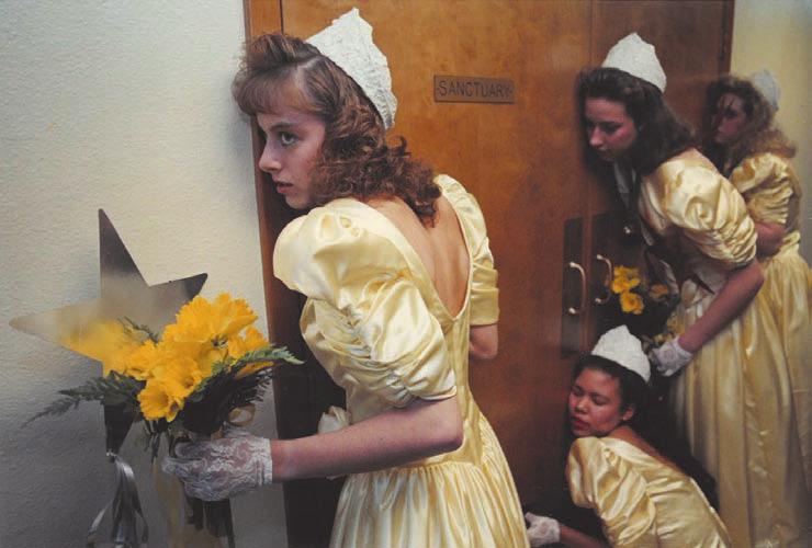High self-monitors: Daffodil Queen contestants eavesdropping on contestant interviews. Reprinted by permission of Steven G. Smith.