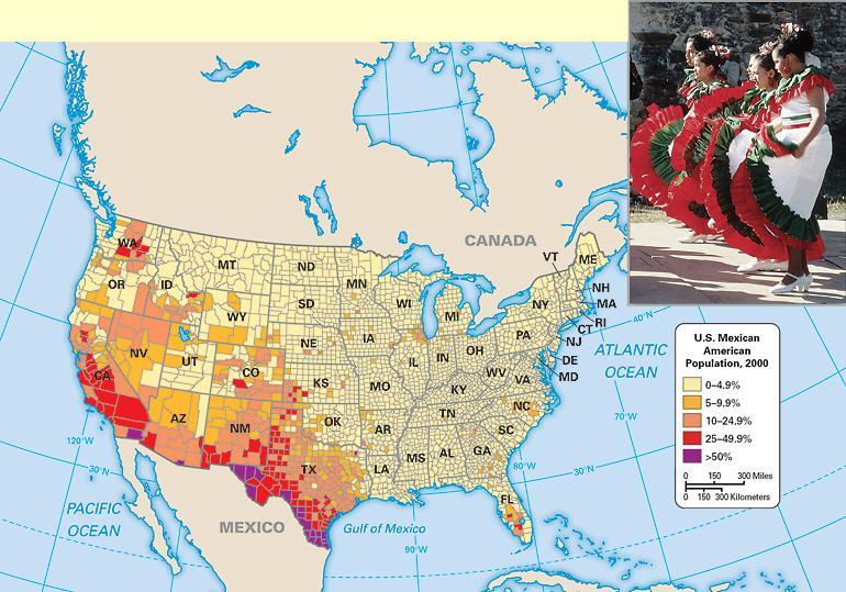 Mexican Americans Today Today Mexican Americans are about 8 percent of the U.S. population. More than 26 million Mexican Americans live in all 50 states.