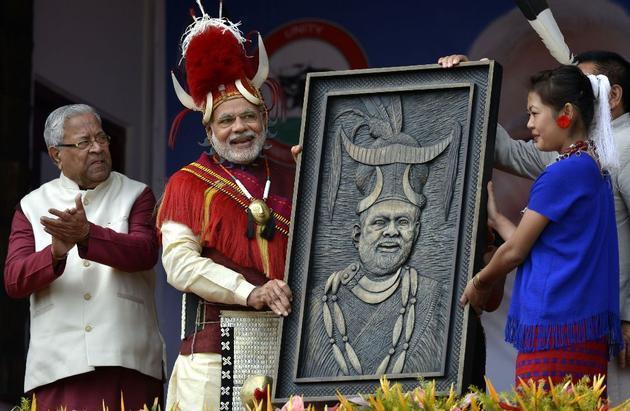 Inserting Hindutva in Nagaland Arkotong Longkumer Feb 20, 2015 Prime Minister Narendra Modi and the Governor of Nagaland, B.P. Acharya (left), at the inaugural function of the Hornbill festival in Kisama Heritage village in the outskirts of Kohima on Dec.