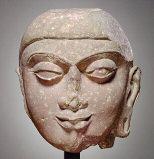 Head, Probably of a Buddha, c. 2nd century, H: 10.