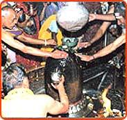 moonless night of Shivaratri to ward off any evil that may befall her husband. Since then, womenfolk began the custom of praying for the well being of their husbands and sons on Shivaratri day.
