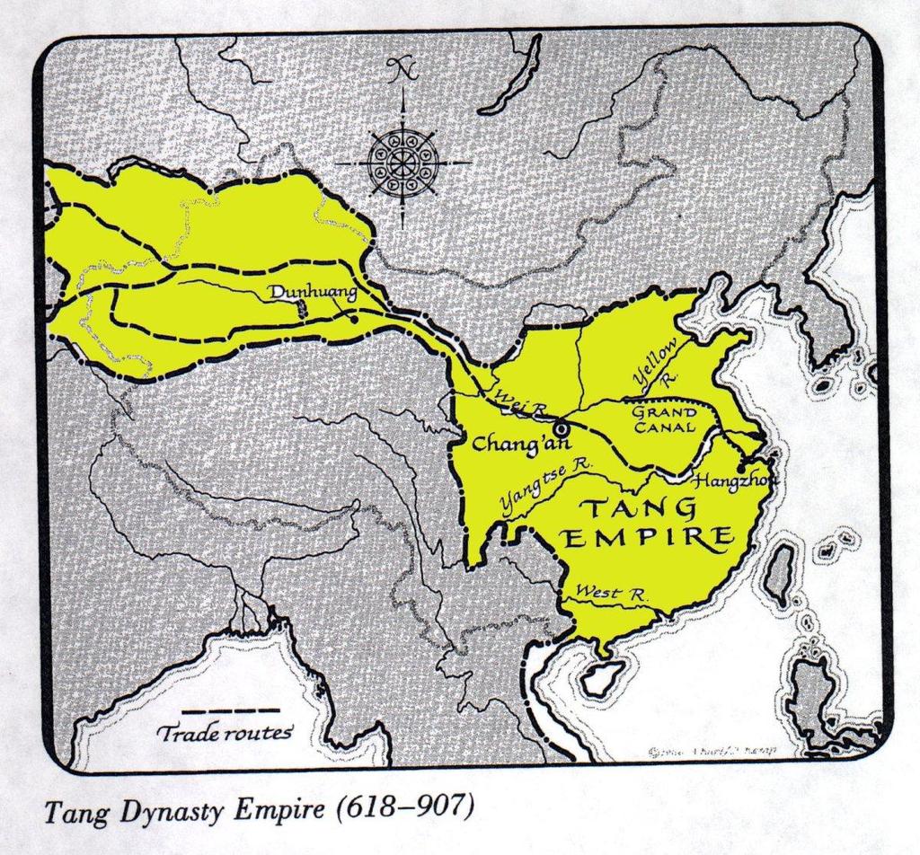 2. THE TANG AND SONG DYNASTIES OF CHINA Like Western Europe after the decline of the Roman Empire, China entered a long period of turmoil and unrest after the collapse of the Han Dynasty in 220 A.D. As in the West, the advance of the Huns helped plunge China into disunity.