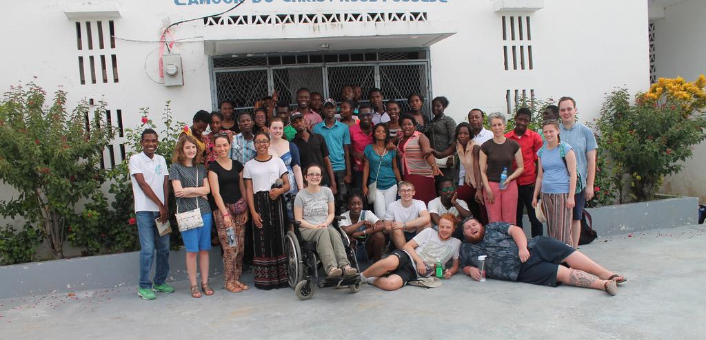 The team with the youth group from the Methodist Church in Petit-Goâve An encounter in Haiti The ONE Encounter programme gives young people opportunities to encounter a different part of the world, a