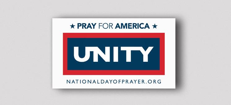 99 MORE PRAYER RESOURCES Lapel Pin Featuring the NDP UNITY logo in silver metal inlay.