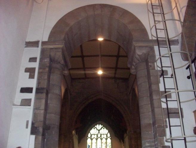 Arch Scalloped capitals Fig 8 taken by me 29/12/10 showing the entrance to the nave