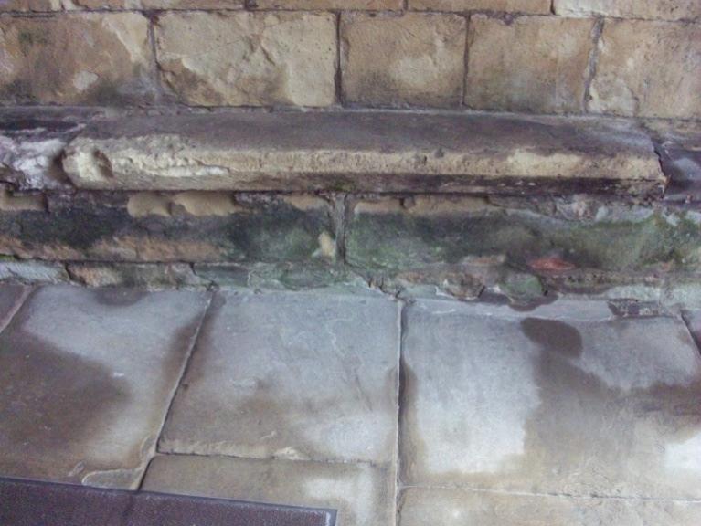 Fig 52- taken by me 31/10/10 showing the stone benches suggesting medieval corpse slabs 31