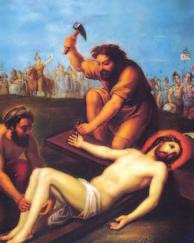Eleventh STATION Jesus Is Nailed to the Cross It was nine o clock in the morning when they crucified him. The inscription of the charge against him read, The King of the Jews.
