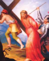Fifth STATION Simon of Cyrene Helps Jesus Carry the Cross As they led him away, they seized a man, Simon of Cyrene, who was coming from the country, and they laid the cross on him and made him carry