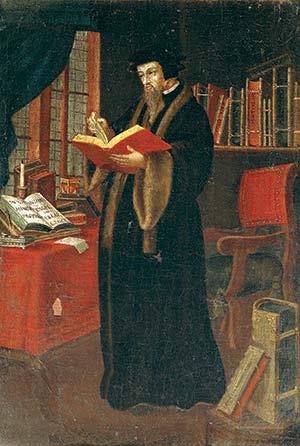 Calvin was born in France in 1509. Originally trained as a lawyer, he broke from the Roman Catholic Church around 1530 and was converted around 1534.
