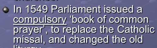 So what happened? Henry VIII s legislation was abolished.