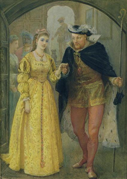 b. Henry fell in love w/ Anne Boleyn c.