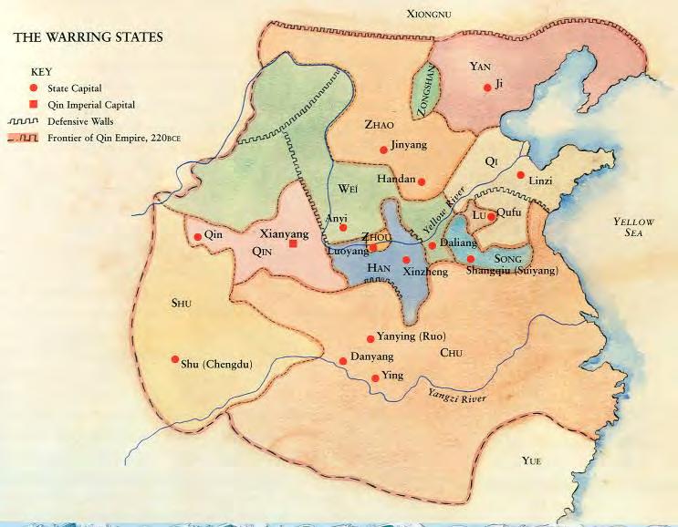 Major states of the Warring States