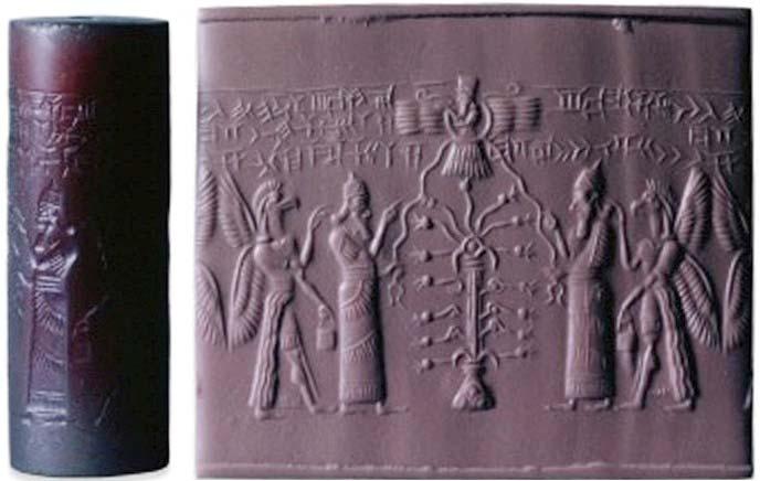 III.2. Farohar/Fravahar Motif Use of Symbols in Zoroastrianism B. Symbols Similar to the Farohar Used by Other Cultures Neo-Assyrian carnelian cylinder seal and impression 9 th century BCE.