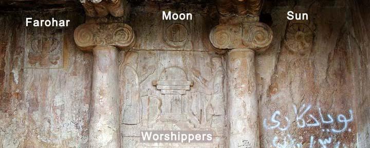 ) appear to match while differing from the worshippers (magi?) below.