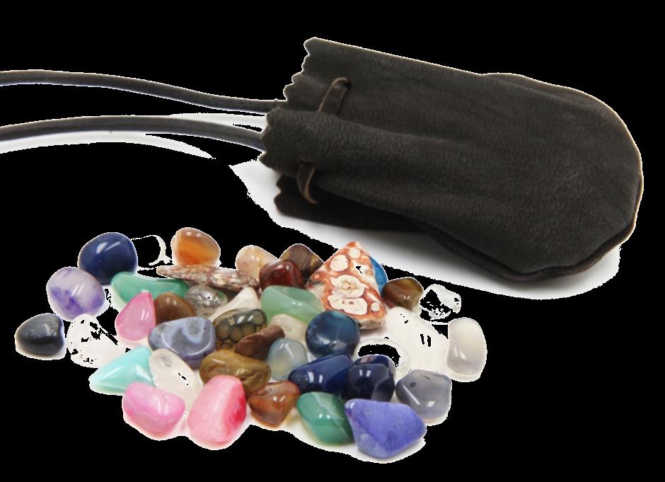 Intuiting Color Energy from Stones Become comfortable & focus on breathing Reach into a bag of