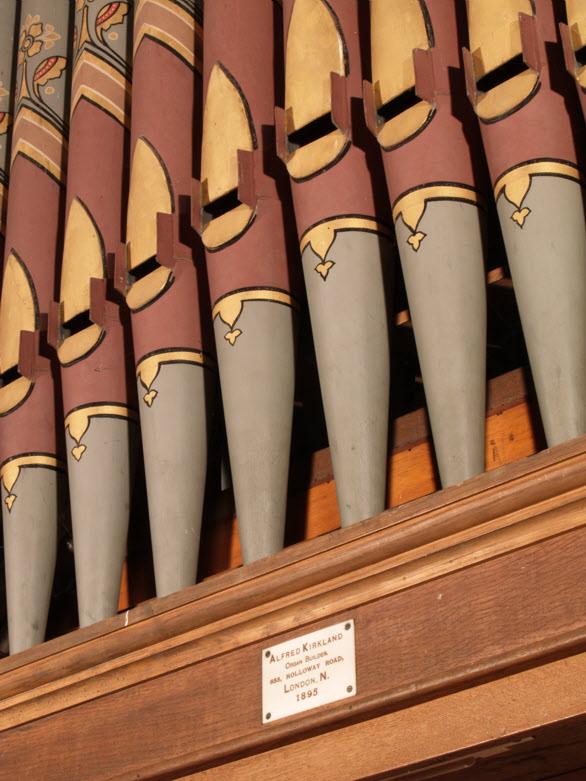 The Kirkland pipe organ in the north transept was specifically built for this church in 1895.