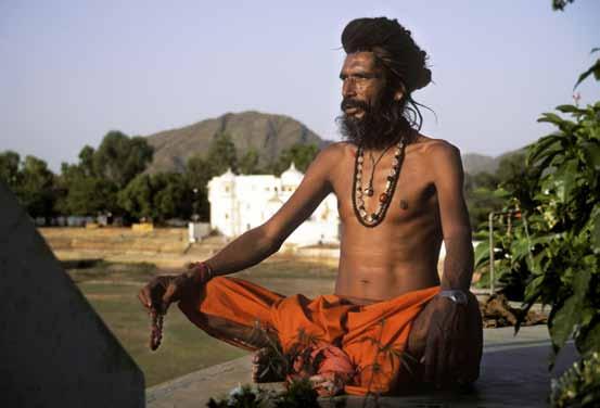 Preparing an Interactive Dramatization: Hindu Holy People A sadhu meditates in the town of Pushkar, India. Step 1: Discuss what the image reveals.