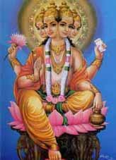 Brahma Brahma is part of the Hindu trimurti, and he is the creator of the universe Brahma is depicted as red in color with