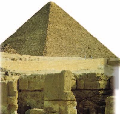 The area included several structures: a large pyramid for the pharaoh s burial; smaller pyramids for his family; and several mastabas, rectangular structures with flat roofs used as tombs for the
