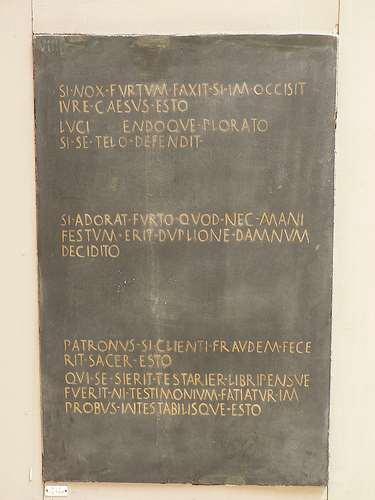 The 12 Tables 451 BCE Roman law was written on 12 stone tablets