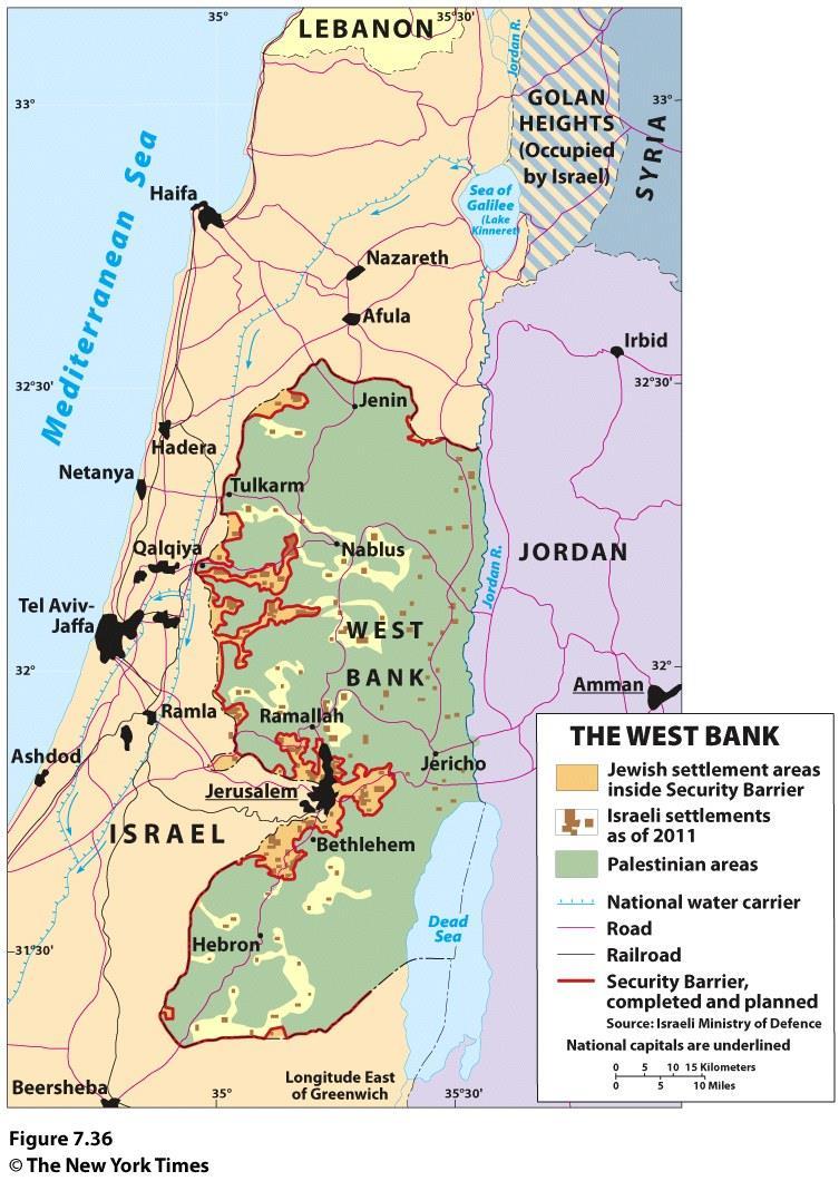 Figure 7.36 The West Bank. Adapted with permission from: C. B. Williams and C.