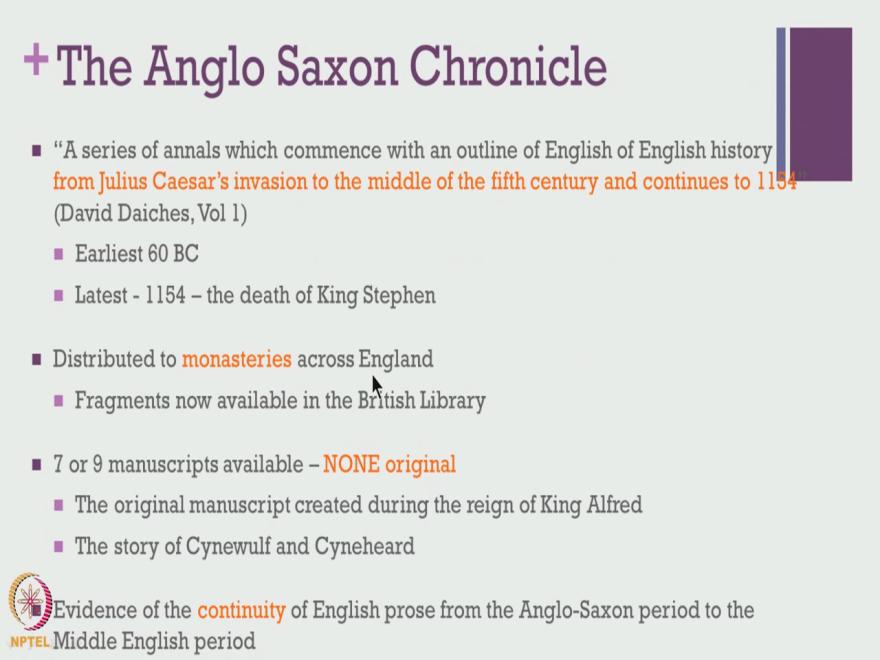 (Refer Slide Time: 27:43) As we begin to wind up this lecture it is very important to highlight the role of church and Christianity in Anglo-Saxon England.