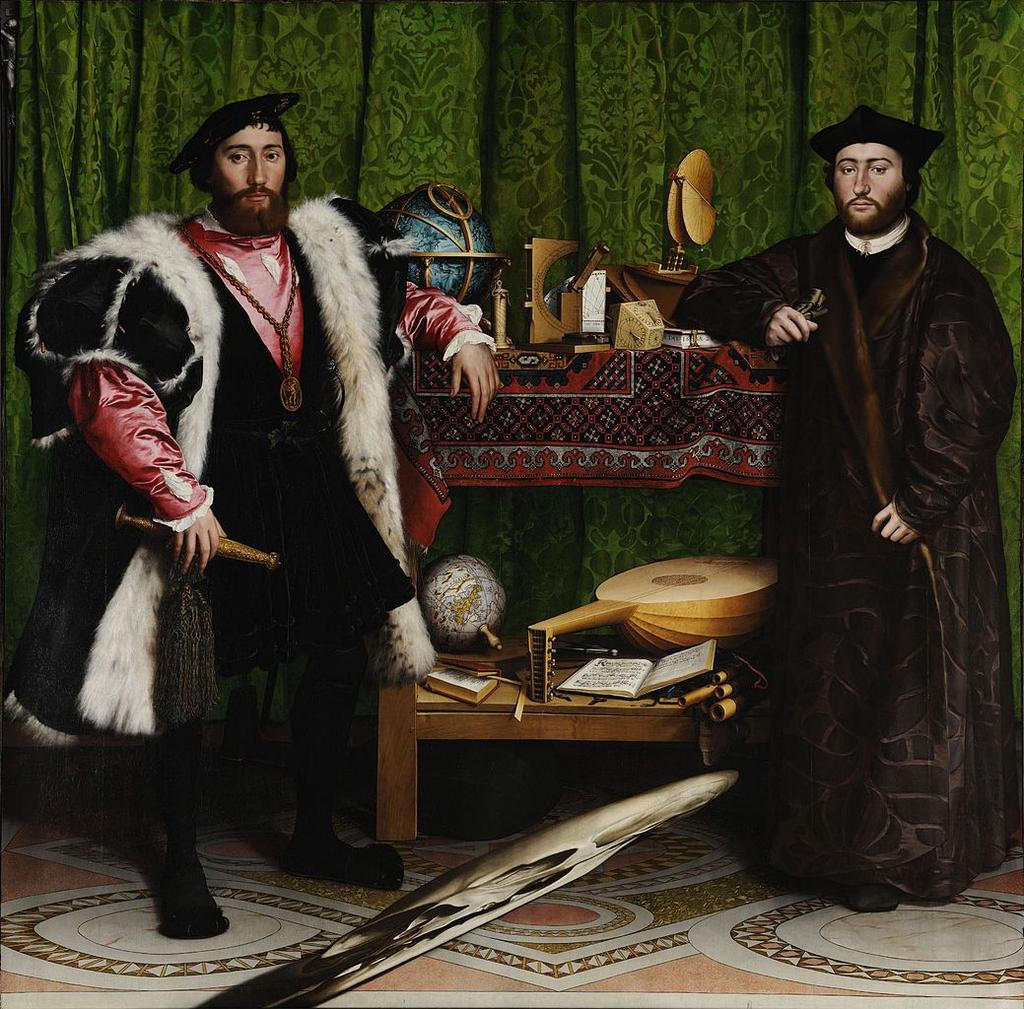 Holbein s (Hul-bain) The French Ambassadors National Gallery in London Education = loss of