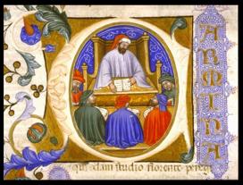 Boethius, 480-524 - Divine knowledge does not threaten free will Accessed on 11.4.15 at https://upload.wikimedia.org/wikipedia/commons/e/e1/boethius_initial_consolation_philosophy.