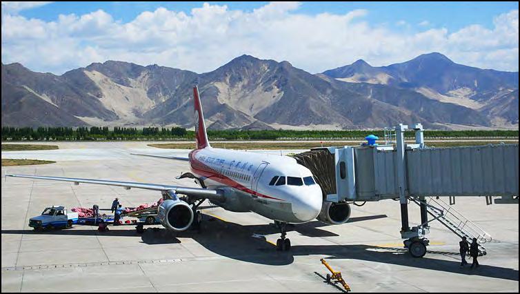 Lhasa airport - the highest elevation airport in the world Today at noon we fly from here to ChengDu in