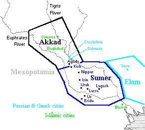 Sumer and Akkad Both city state regions in Mesopotamia Sumer was in the south Akkad was in the north Both had similar beliefs, traditions and