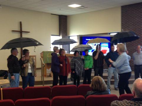To God Be the Glory! Amen Pastor Heidi Umbrella Ministry At the All Hands meeting on Feb.