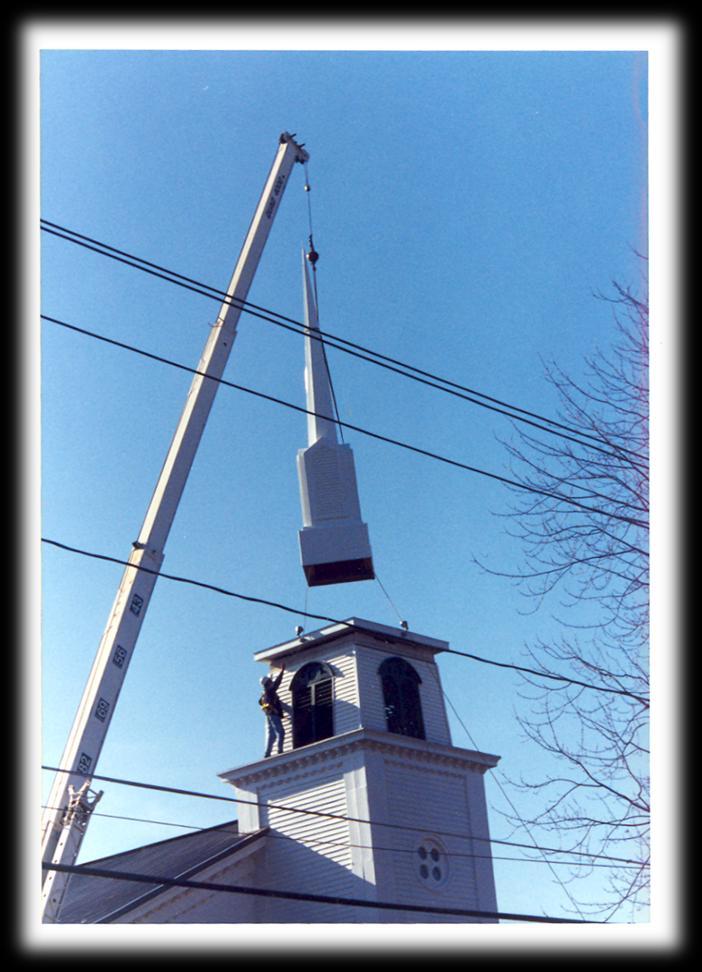 Although the church was an impressive building in the village, some members of the congregation longed to restore the steeple.