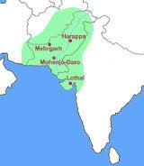 The extent of the Indus valley civilization Much later, more sites were excavated towards Gujarat, rather distant from the Indus.
