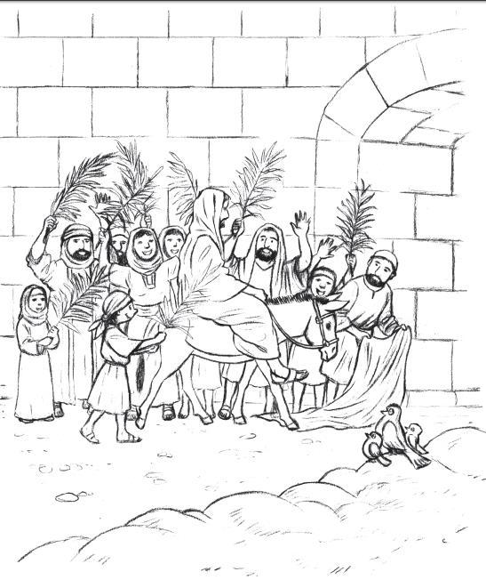 Page9 Coloring Page Name: Palm Sunday Blessed is the one who comes in