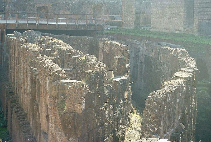 Hypogeum Area below the Colosseum where the participants