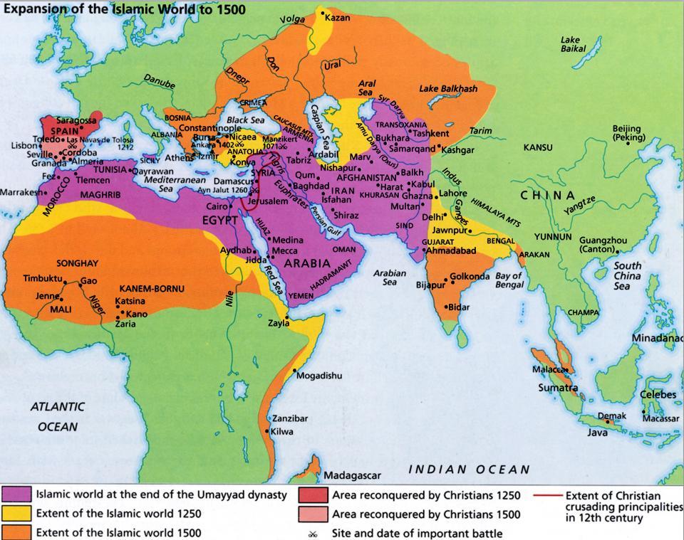 A Multicentered Islamic World: Eleventh to Fifteenth Century Lands on the periphery of the Islamic world began to break off into separate kingdoms in the tenth and eleventh centuries.