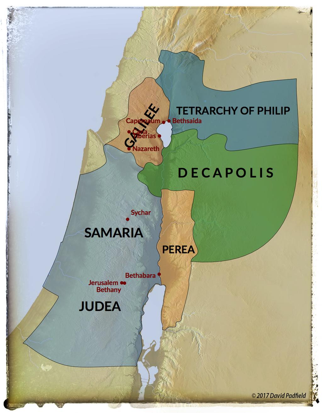New Testament Palestine Cities