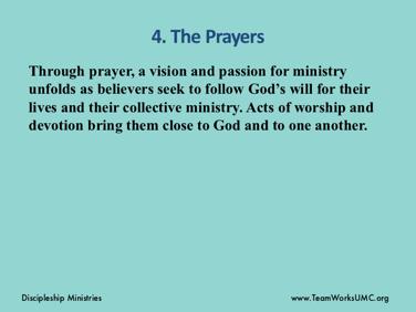 The prayer life of the believers, both individually and as a community, gave guidance and direction to the community of faith as it moved into the