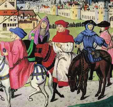 Chaucer s most famous work is The Canterbury Tales, a group of stories told from the point of view of about 30 pilgrims traveling to the shrine of Saint Thomas à Becket at Canterbury.