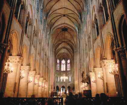 The highest artistic skills of the medieval world went into the building of this monument to God. Gothic cathedrals were constructed in many parts of Europe, including France, England, and Germany.