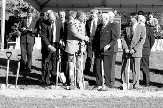 Roger P. Jackson: Designing the New Nauvoo Temple 215 Groundbreaking ceremonies of the Nauvoo Temple, 24 October 1999. Roger P. Jackson is shaking hands with LDS Church President Gordon B. Hinckley.