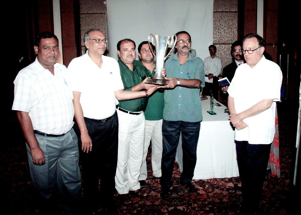 Congratulations to the SHREE CEMENT team (Manas Mukherjee, Rana Roy, Subrata Saha, Subir Majumdar, Bivas Todi), who won the Naresh Tandan Trophy and the first prize of Rs. 2.5 Lacs. The loser J.P.