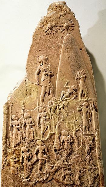 Stele of Naramsin c. 2254-2218 BCE Akkad This stele is meant to commemorate an important victory.