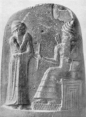Stele of Hammurabi c. 1792-1750 The two men at the top of the stele are Hammurabi and Shamash (the sun god and god of justice).